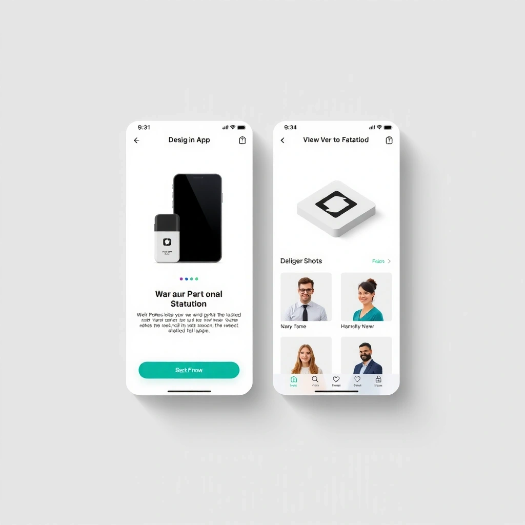 Mobile app UI design project
