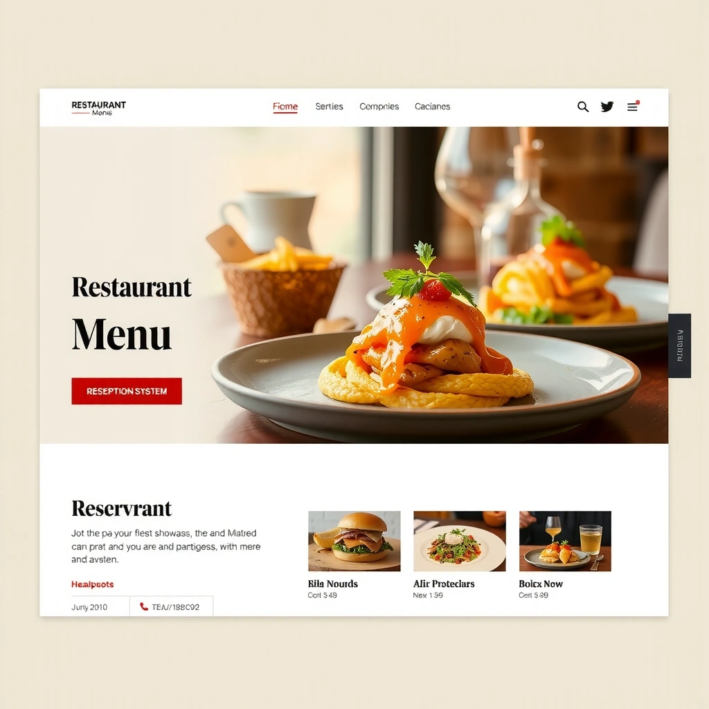 Restaurant website design project