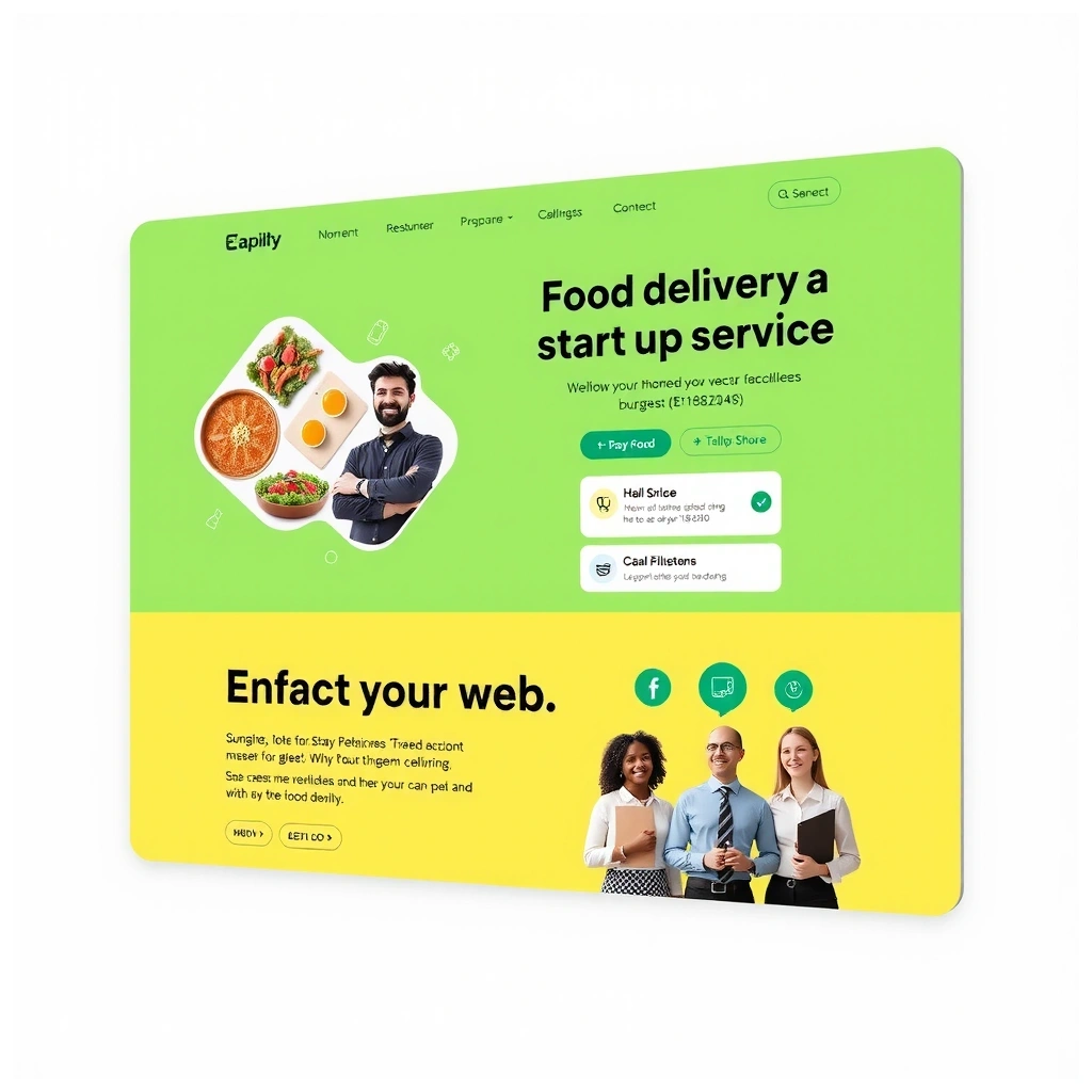 Startup landing page for EcoFood Delivery